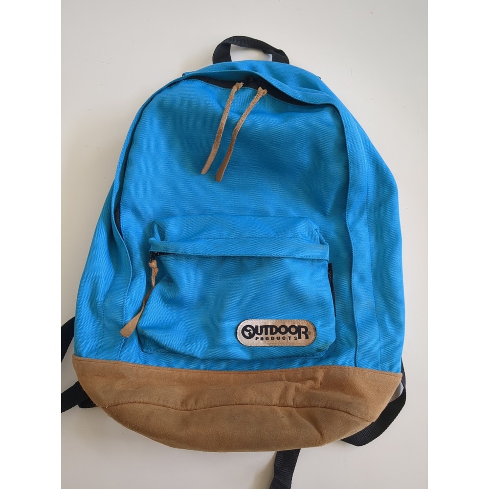 VTG Outdoor Products Cordura Nylon Backpack Daypack USA Blue Suede Bottom